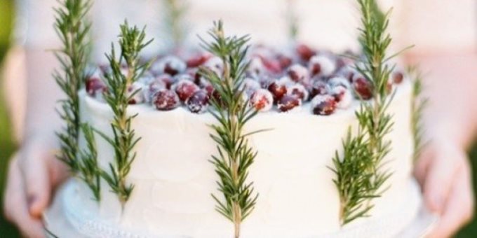 торт для зимней свадьбы